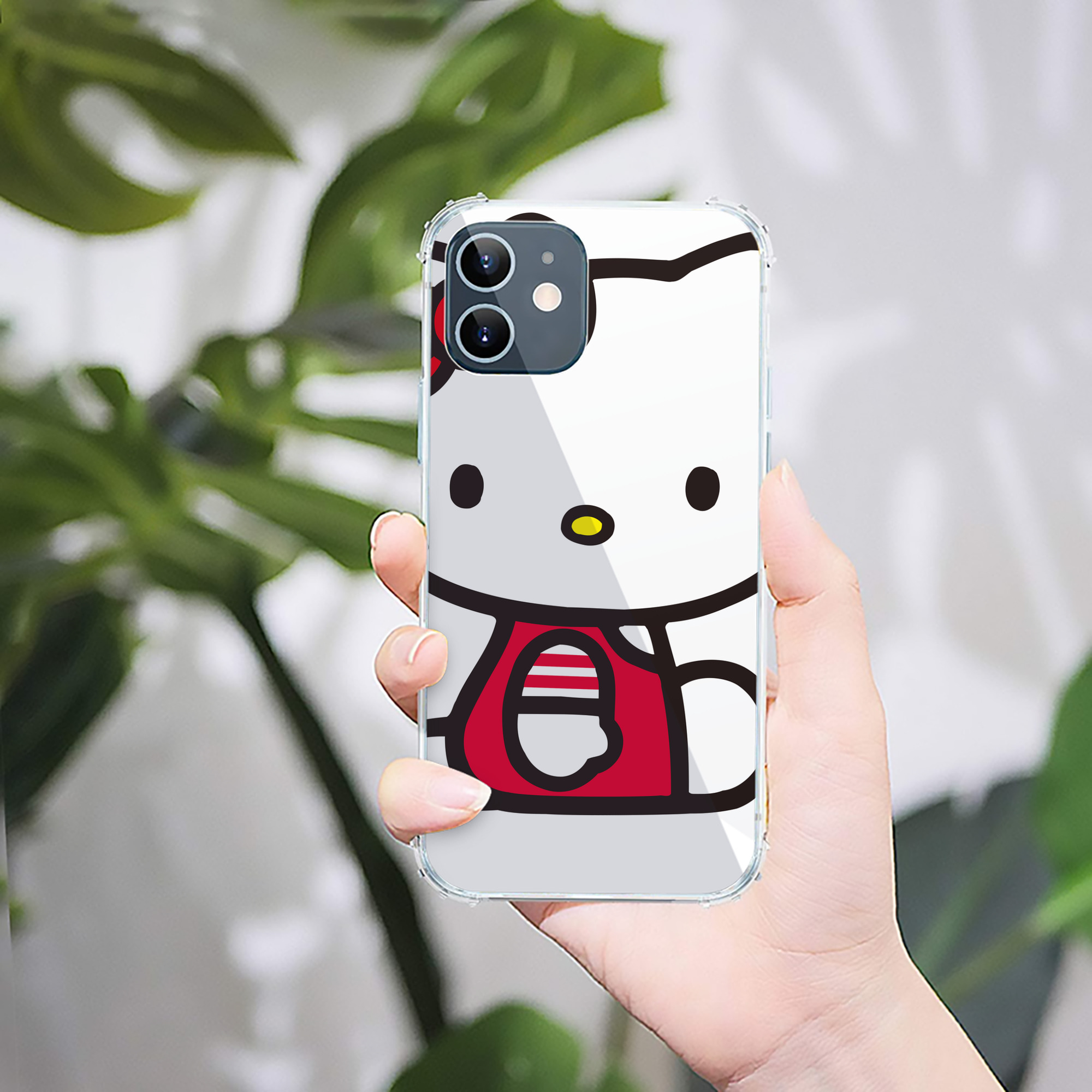 （画像用） Hello Kitty ハローキティ 【iPhone 12シリーズ対応】透明スマホケース（クリアソフトケース）